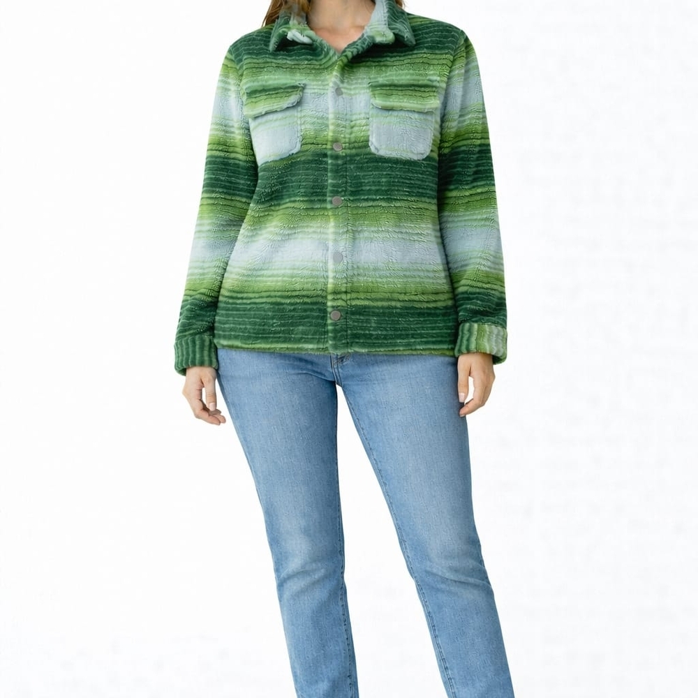 Green Striped Women's Sweater